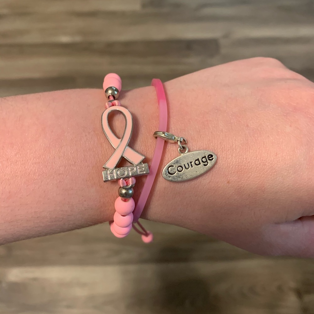 Cancer awareness ribbon 🎗 bracelet and courage